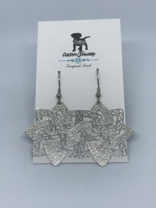 Snowflake Drop Earrings (Surgical Steel)