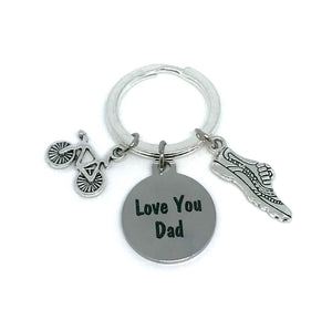 “Love You Dad” Keychain (Stainless Steel)