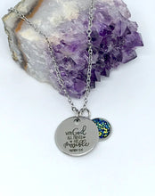 Load image into Gallery viewer, “With God All Things Are Possible” 3-in-1 Necklace (Stainless Steel)