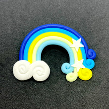 Load image into Gallery viewer, Starry Blue Rainbow Hair Clip