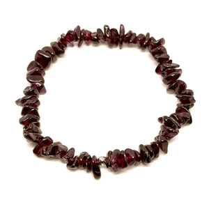 Garnet Pebble Bracelet