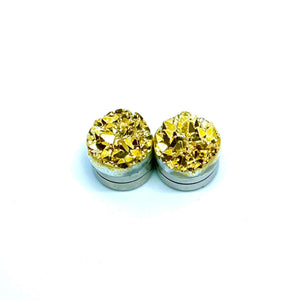 10mm Moon Druzy Magnetic Studs