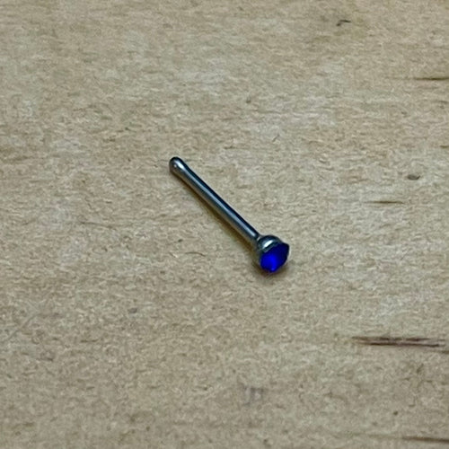 Sapphire Crystal Nose Stud (Surgical Steel)
