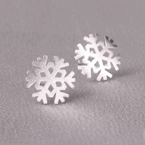 Snowflake Studs (Sterling Silver)