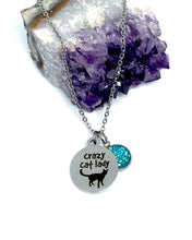 Load image into Gallery viewer, Crazy Cat Lady 3-in-1 Necklace (Stainless Steel)