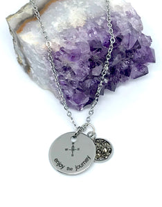 “Enjoy the Journey” 3-in-1 Necklace (Stainless Steel)