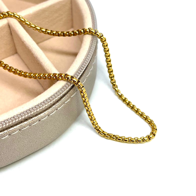 2mm Gold Box Chain (Stainless Steel)