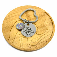 Load image into Gallery viewer, Testicular Cancer Survivor Research Keychain (Stainless Steel)