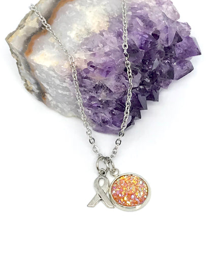 Leukaemia and Kidney Cancer Research Necklace (Stainless Steel)