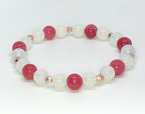 8mm Malaysia Jade & Opal Bracelet