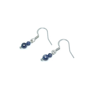 Dainty Sapphire Drop Earrings