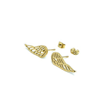 Load image into Gallery viewer, Gold Angel Wing Climber Studs (Stainless Steel)