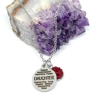 Load image into Gallery viewer, DAUGHTER Word Collage 3-in-1 Necklace (Stainless Steel)