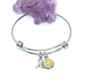 Childhood Cancer Research Bracelet (Stainless Steel)