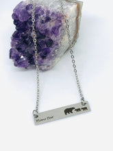 Load image into Gallery viewer, Mama Bear Necklace with Two Cubs (Stainless Steel)