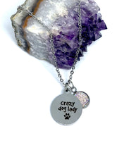 Load image into Gallery viewer, Crazy Dog Lady 3-in-1 Necklace (Stainless Steel)