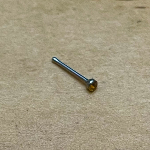 Orange Crystal Nose Stud (Surgical Steel)