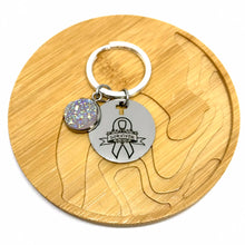 Load image into Gallery viewer, Testicular Cancer Survivor Research Keychain (Stainless Steel)
