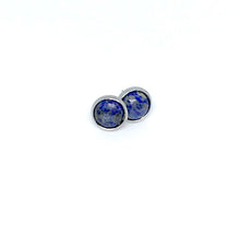 Load image into Gallery viewer, 8mm Lapis Lazuli Studs (Stainless Steel)