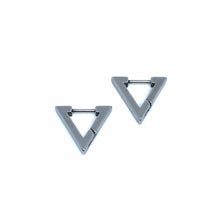 Load image into Gallery viewer, Triangular Sleeper Hoop Earrings (Stainless Steel)