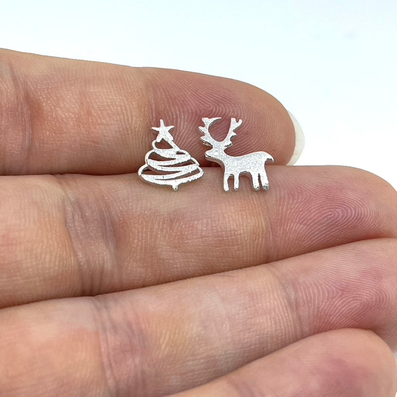 Christmas Studs (Sterling Silver)