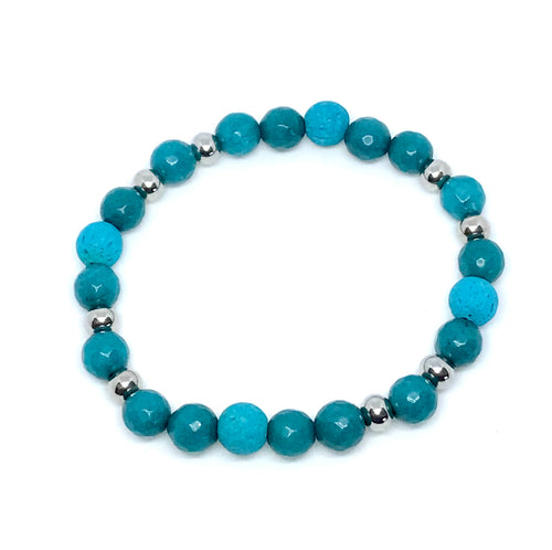 8mm Peacock Jade Diffuser Bracelet