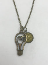 Load image into Gallery viewer, Lightbulb Necklace (Antique Bronze)