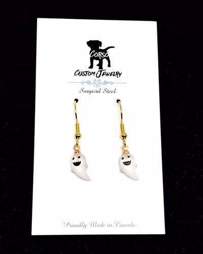 Mini Ghost Drop Earrings