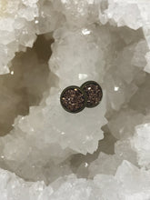 Load image into Gallery viewer, 8mm Chocolate Druzy Studs