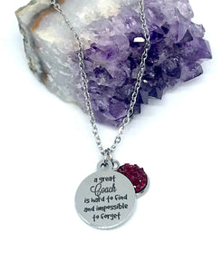 "A great Coach is hard to find and impossible to forget" 3-in-1 Necklace (Stainless Steel)