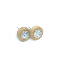 Load image into Gallery viewer, 8mm White Druzy Studs