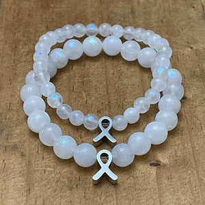 8mm Lung Cancer Research Gemstone Bracelet