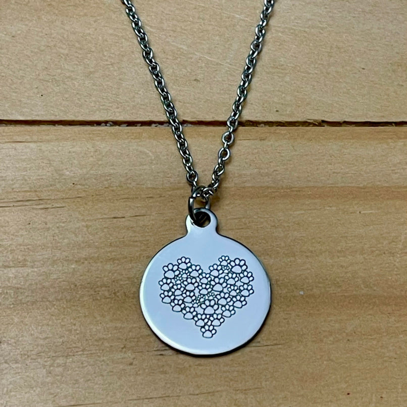Puppy Love Charm Necklace (Stainless Steel)