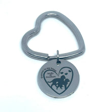 Load image into Gallery viewer, Personalized &quot;Forever in my Heart&quot; Memorial Dog Keychain