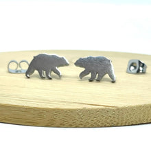 Load image into Gallery viewer, Bear Studs (Stainless Steel)