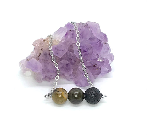 8mm Space Stone Diffuser Bracelet (Stainless Steel)