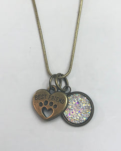 “Best Friend” Pet Necklace (Antique Bronze)