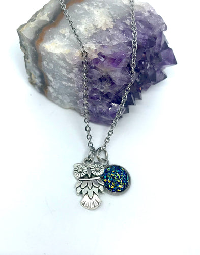 Owl Wisdom 3-in-1 Necklace (Stainless Steel)