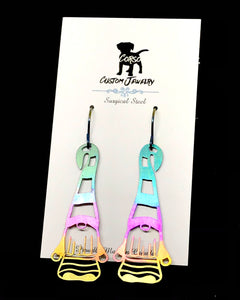 Rainbow Siberian Gnome Drop Earrings