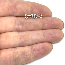 Load image into Gallery viewer, Dog Bone Studs (Sterling Silver)