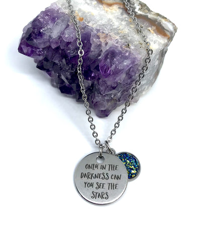 “Only in the Darkness can you see the Stars” 3-in-1 Necklace (Stainless Steel)