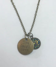 Load image into Gallery viewer, “live laugh love” Necklace (Antique Bronze)