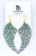 Load image into Gallery viewer, Rainbow Angel Wing Drop Earrings (Surgical Steel)