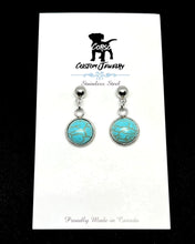 Load image into Gallery viewer, 10mm Turquoise Drop Studs (Stainless Steel)