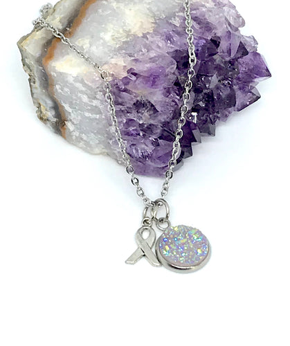 Testicular Cancer Research Necklace (Stainless Steel)