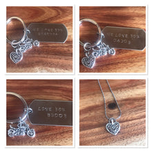 Load image into Gallery viewer, Custom Stamped Keychain (Stainless Steel)