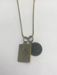Ace of Spades Necklace (Antique Bronze)