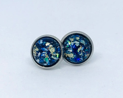 10mm Blue Foil Studs (Stainless Steel)