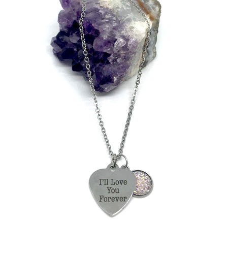 “I’ll Love You Forever” 3-in-1 Necklace (Stainless Steel)