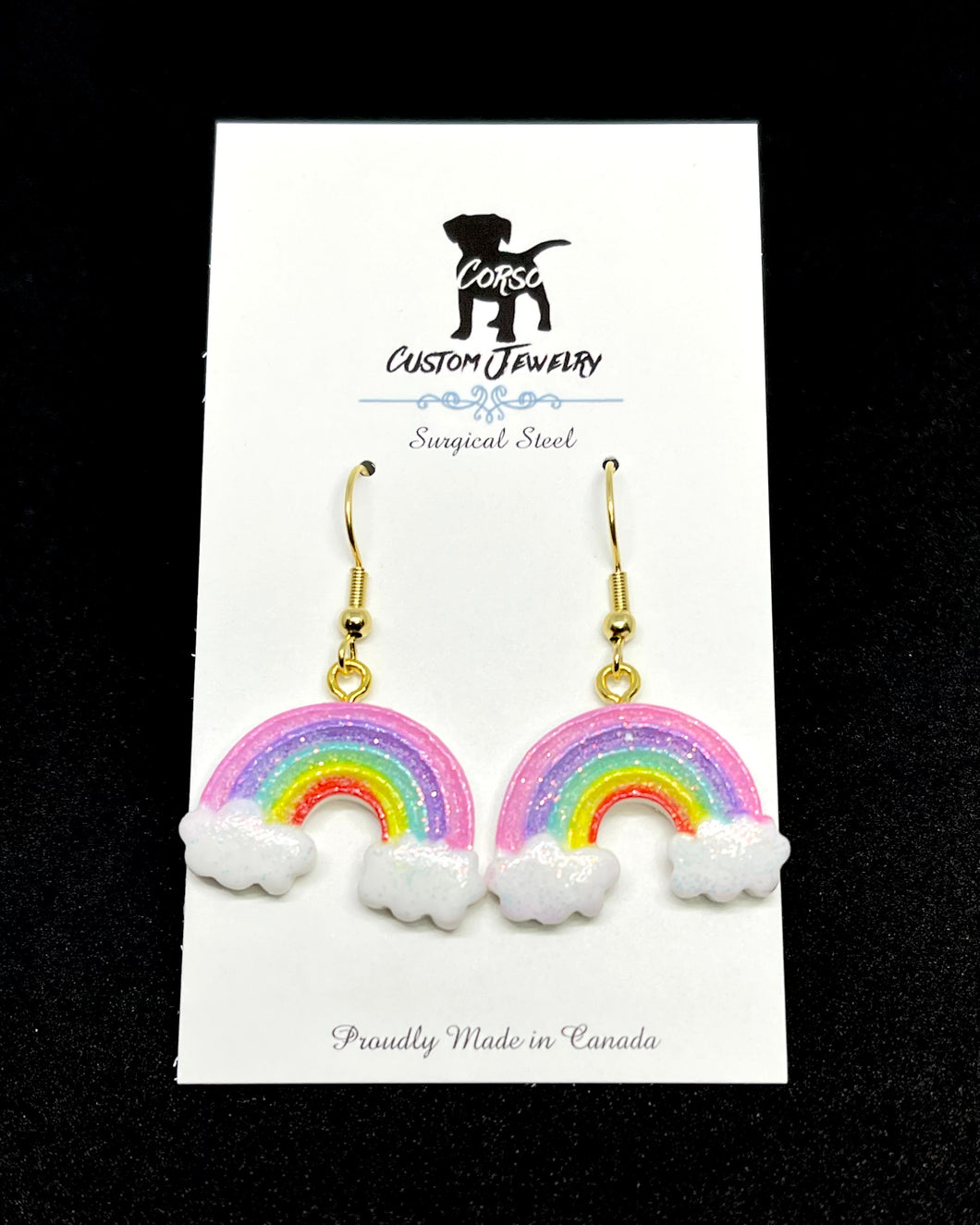 Shimmering Rainbow Drop Earrings